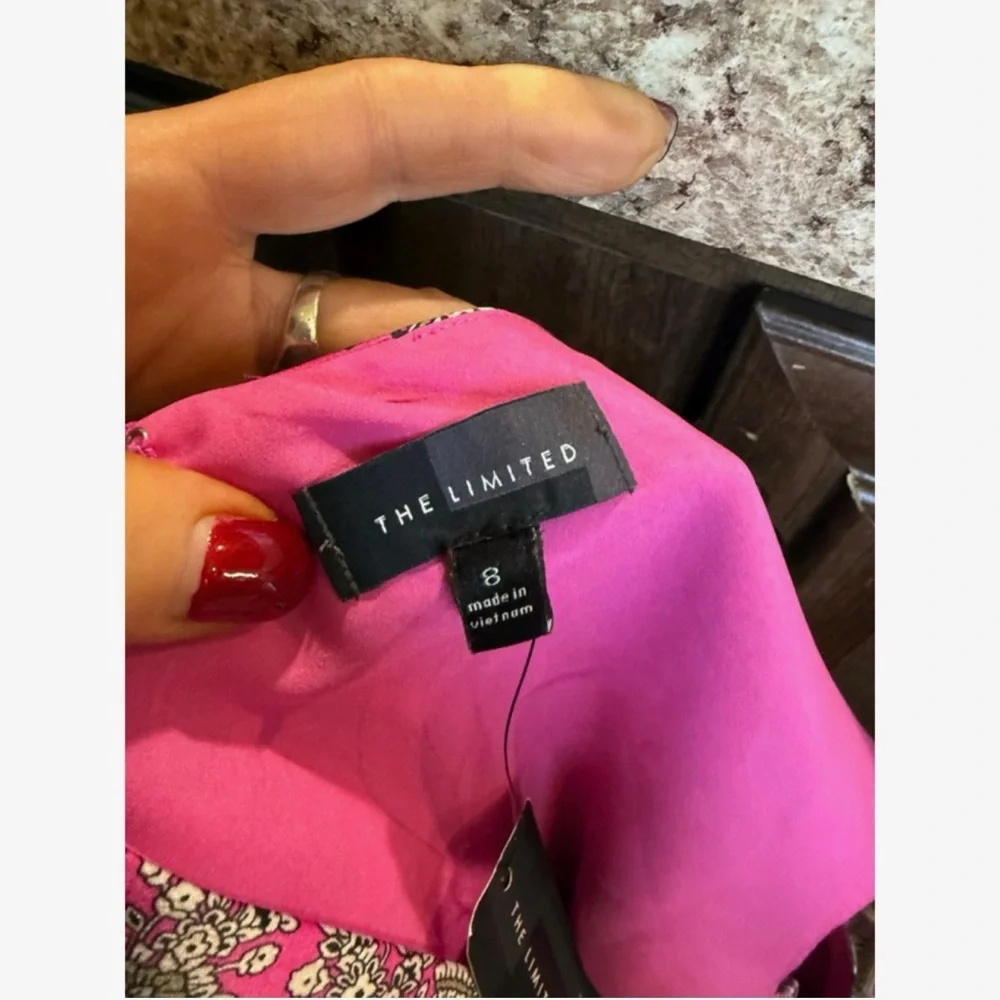 The Limited Pink and Gray Backless Dress